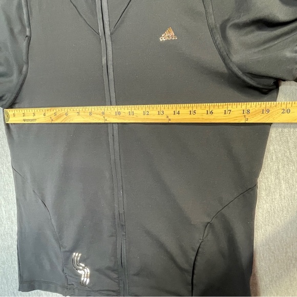 Adidas Golf Shirt Jacket Women’s Large Black Clima365 Gold Logo - Picture 5 of 12